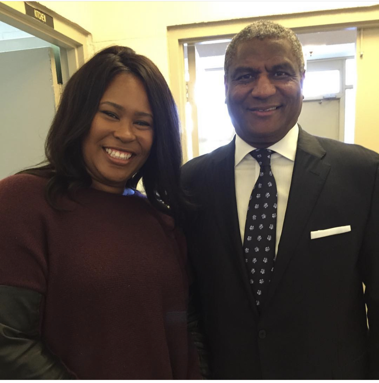 Natalie James with former U.S. Secretary of Transportation Rodney Slater at an Arkansas civic event